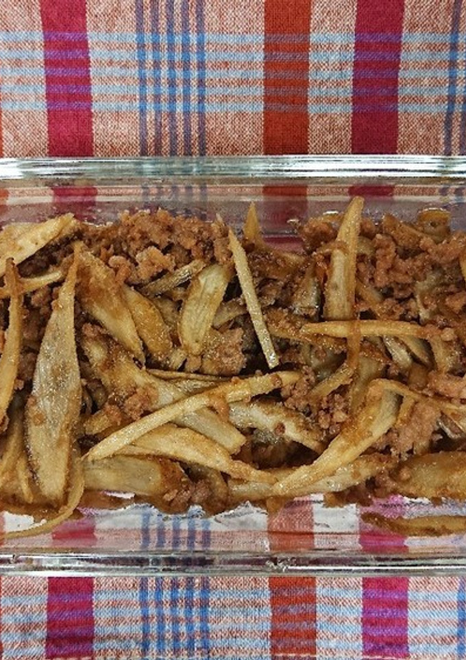 作り置き☆ごぼうと豚挽き肉の甘辛☆-レシピのメイン写真