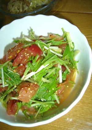 トマトと水菜のサラダ-レシピのメイン写真