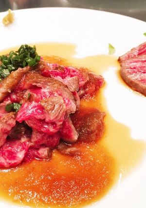 レシピ公開中! 牛のたたき 柚子胡椒タレ-レシピのメイン写真