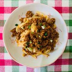 レンジで簡単！秒で汁なし坦々うどん-レシピのメイン写真