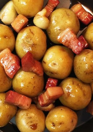 新じゃがと厚切りベーコンの甘辛醤油-レシピのメイン写真