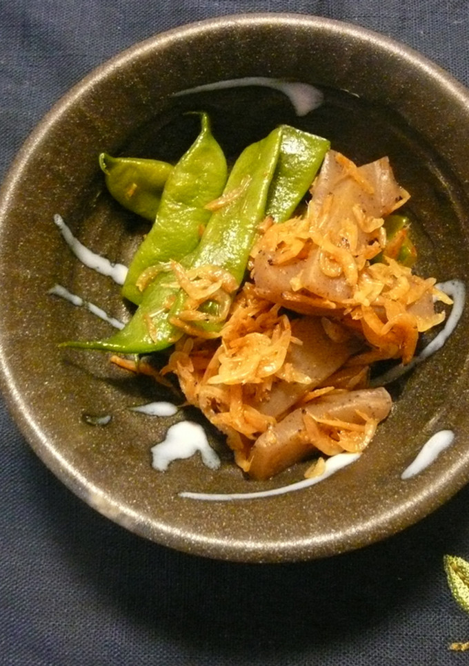 いんげん＆こんにゃくの桜エビ煮-レシピのメイン写真