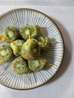 ゆで卵で竹輪の磯辺揚げ*・ポテサラも★-レシピのメイン写真