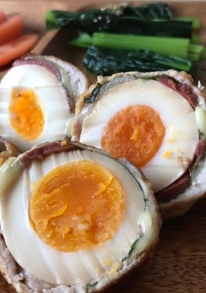 味付けはめんつゆだけ！さっぱり味玉肉巻き-レシピのメイン写真