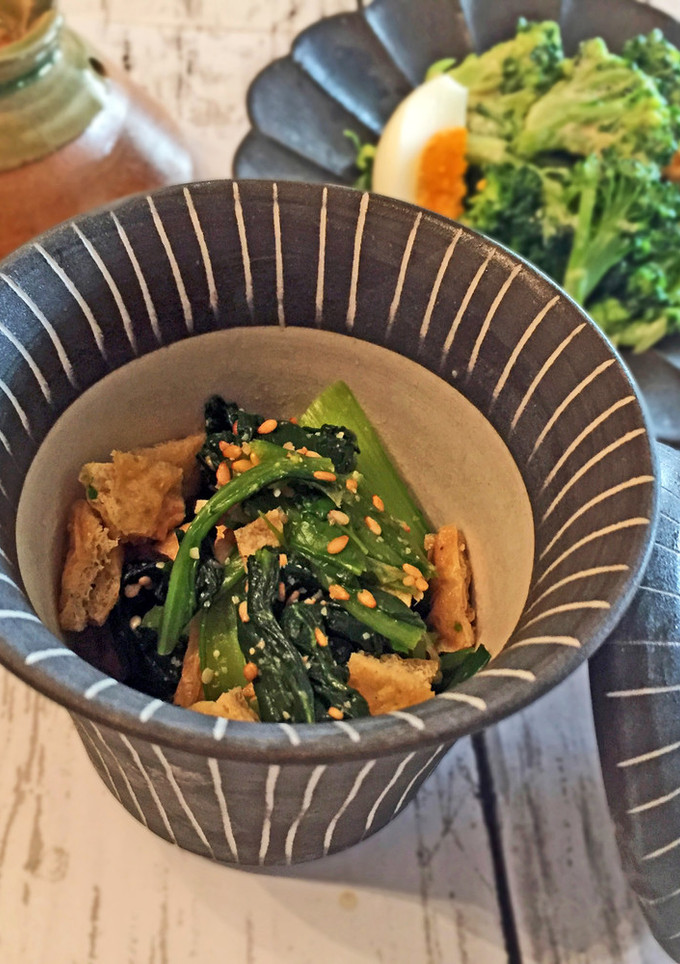小松菜と油揚げの和え物　☆☆-レシピのメイン写真