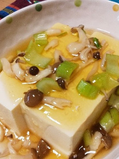 小松菜としめじの餡掛け豆腐-レシピのメイン写真