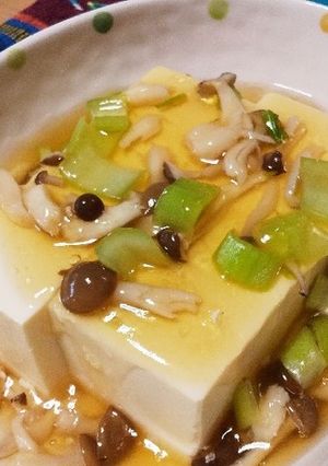 小松菜としめじの餡掛け豆腐-レシピのメイン写真