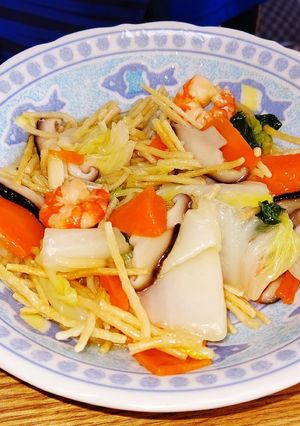 米粉麺でかた焼きそば-レシピのメイン写真