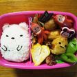 今日のキャラ弁(シロクマすみっこぐらし)