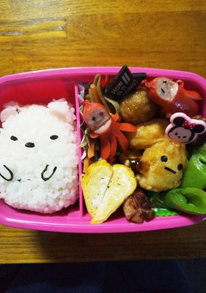 今日のキャラ弁(シロクマすみっこぐらし)-レシピのメイン写真