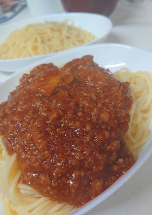 ハンバーグの種で★コク美味ミートソース♡-レシピのメイン写真