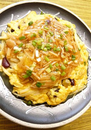 混ぜるだけ！なめ茸あんかけ天津風♪-レシピのメイン写真