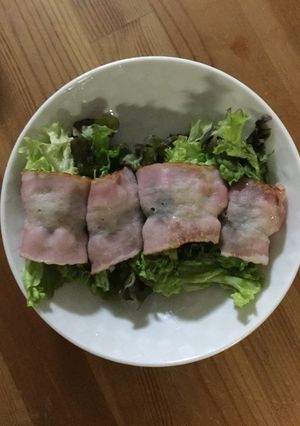 レンジで簡単サニーレタスのベーコン巻き-レシピのメイン写真