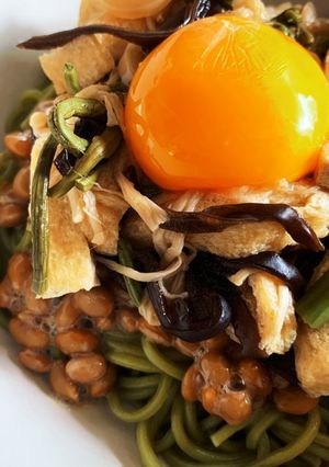 【麺つゆで簡単！山菜ねばねば蕎麦】-レシピのメイン写真