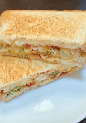 ポテトサラダでホットサンド-レシピのメイン写真