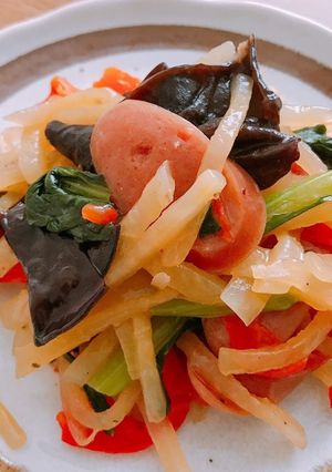 ぱっ！簡単！ヤーコンの中華炒め-レシピのメイン写真