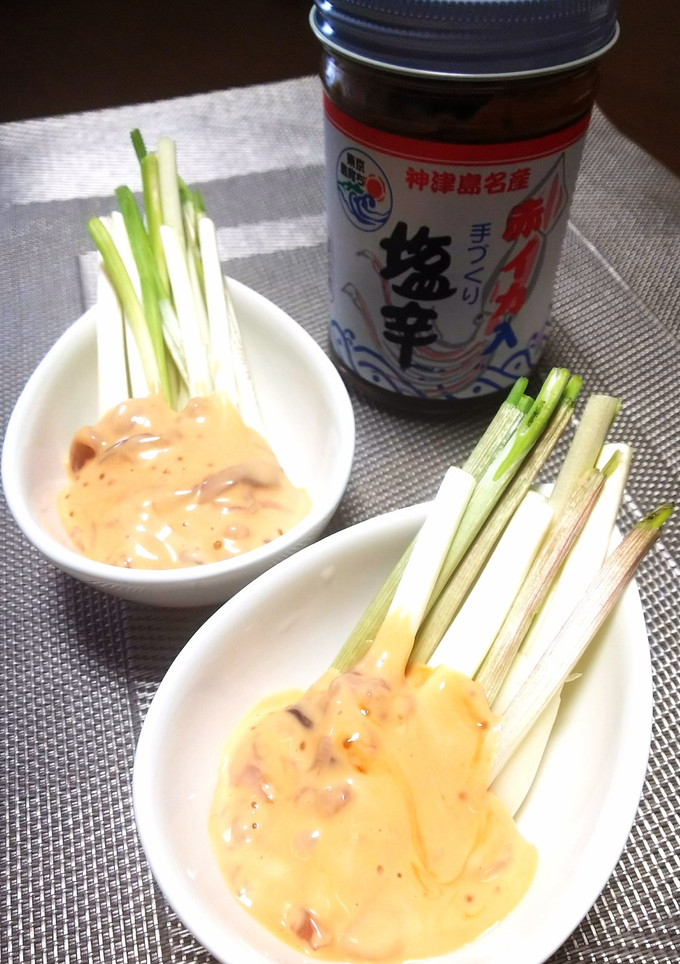 1分おつまみ♪島らっきょうの塩辛マヨ添え-レシピのメイン写真