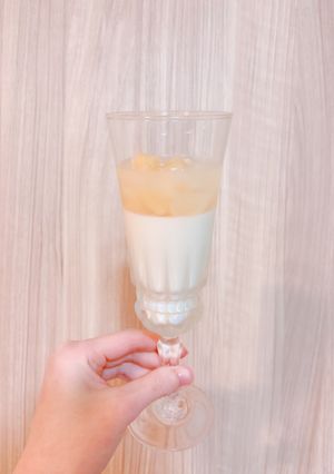 簡単混ぜるだけ！桃のパンナコッタ-レシピのメイン写真