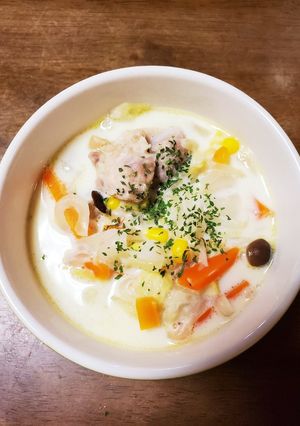 【減塩】たっぷり野菜のクリーム煮-レシピのメイン写真