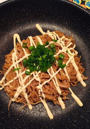 時短焦急★一人飯卵からまるマヨ焼きそば-レシピのメイン写真