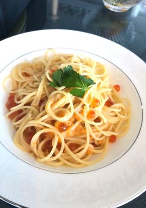 いくらとウニの冷製パスタ-レシピのメイン写真