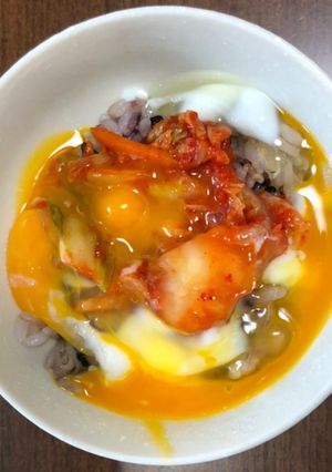 キムチ温泉卵丼♡-レシピのメイン写真