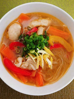 鶏皮とレモンのコラーゲン春雨スープ-レシピのメイン写真