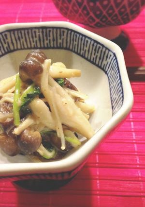 薬膳★いろいろキノコのからし酢味噌和え-レシピのメイン写真