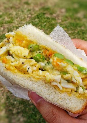 【簡単】枝豆とたまごのサンドイッチ-レシピのメイン写真