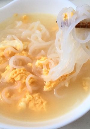 春雨スープ風♪白滝とふんわり卵のスープ-レシピのメイン写真
