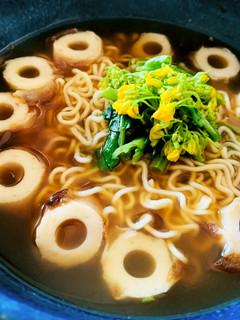 アートなラーメン♡菜の花と竹輪の醤油味-レシピのメイン写真