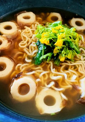アートなラーメン♡菜の花と竹輪の醤油味-レシピのメイン写真