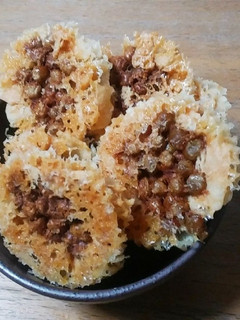レンジで!すぐに簡単チーズ納豆せんべい-レシピのメイン写真