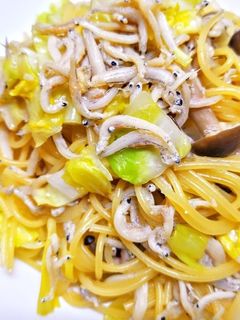 キャベツとしらすの和風パスタ-レシピのメイン写真