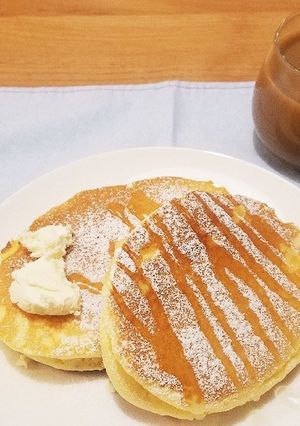簡単！スフレ風ケーキパンケーキケーキ-レシピのメイン写真
