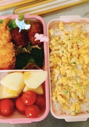 朝で完結・かに玉風おかずいっぱい弁当-レシピのメイン写真
