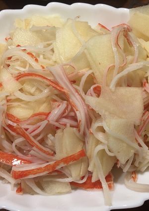 りんごとカニカマのサラダ(マヨいらず)-レシピのメイン写真