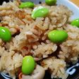 きのこと塩昆布の炊き込みごはん