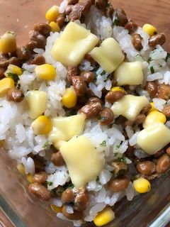 納豆とコーンの焼き飯-レシピのメイン写真