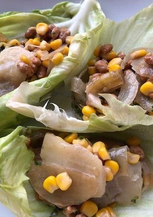 納豆炒めのレタス巻き-レシピのメイン写真
