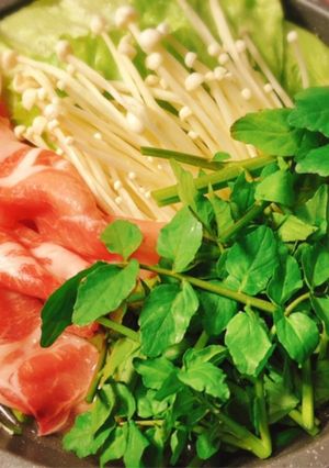 優しい酸味！豚肉とクレソンの和風レモン鍋-レシピのメイン写真