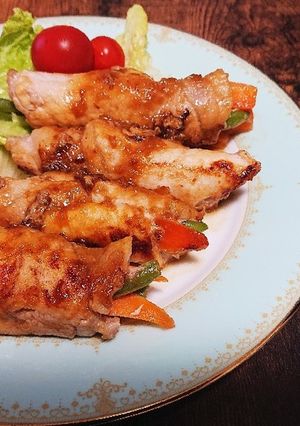 (1人245円)人参といんげんの肉巻き-レシピのメイン写真