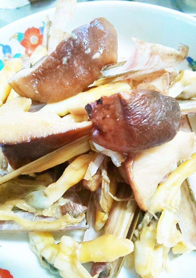 マテ貝と椎茸のバター炒め-レシピのメイン写真