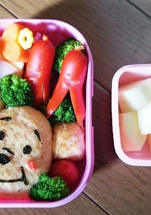 キャラ弁♡プーさん♡かな?-レシピのメイン写真