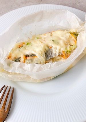 ♪鮭の野菜クリームソース 紙包み焼き♪-レシピのメイン写真