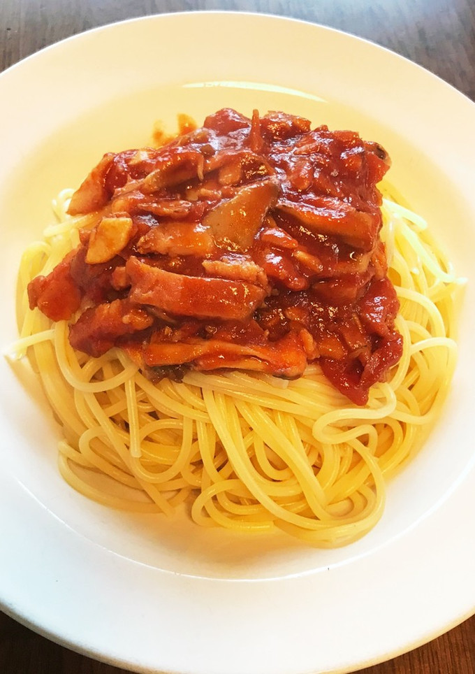 早く安く旨い　ベーコンと舞茸パスタ-レシピのメイン写真