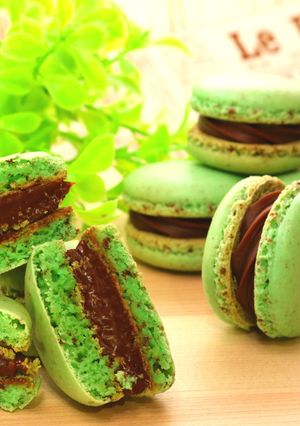 乾燥・空洞なし！簡単チョコミントマカロン-レシピのメイン写真