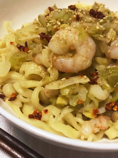 超簡単☆海老ネギ油そば!美味しい〜-レシピのメイン写真