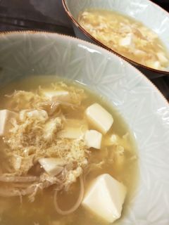 えのき豆腐の生姜かき玉スープ-レシピのメイン写真