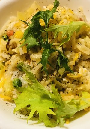 野菜mix&バジルのチーズかけチャーハン-レシピのメイン写真